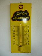 EMAILLE RECLAME THERMOMETER"DE STER VERZEKERINGEN"UIT 1968, Ophalen of Verzenden, Gebruikt, Reclamebord