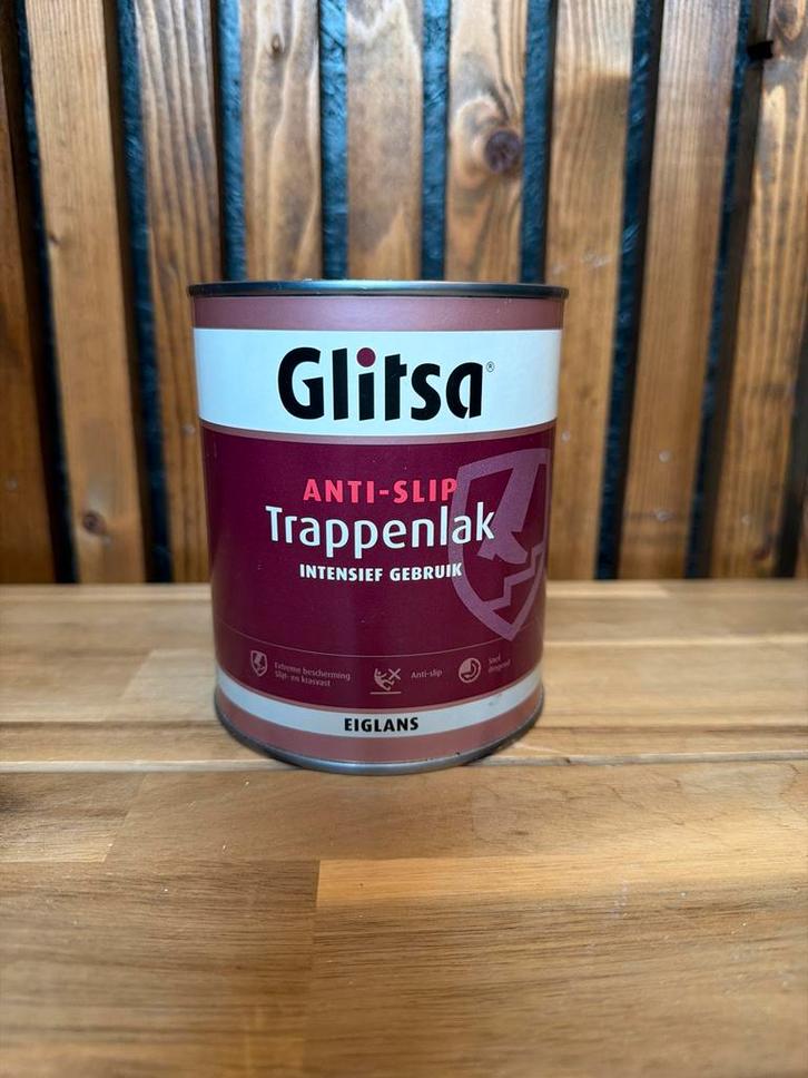 Glitsa Trappenlak Anti-Slip 0,75L - Nieuw, Doe-het-zelf en Verbouw, Verf, Beits en Lak, Nieuw, Lak, Minder dan 5 liter, Overige kleuren