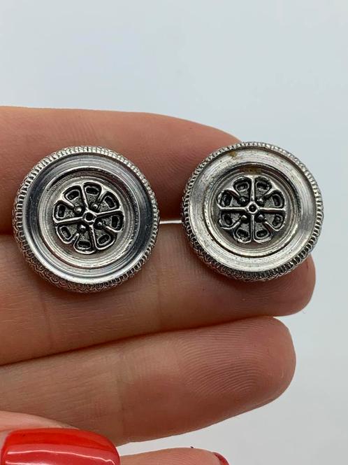 T328 Prachtige zilveren Versolsi manchetknopen, Sieraden, Tassen en Uiterlijk, Antieke sieraden, Manchetknopen, Zilver, Ophalen of Verzenden