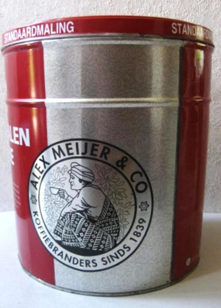Groot Koffieblik Alex Meijer, Verzamelen, Blikken, Zo goed als nieuw, Koffie, Overige merken, Verzenden