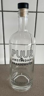 PUUR Amsterdam kraanwater fles, Huis en Inrichting, Keuken | Servies, Glas of Glazen, Ophalen of Verzenden, Overige stijlen, Glas