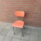 Vintage Formica Stoel - Oranje Opknapper, Huis en Inrichting, Stoelen, Ophalen, Gebruikt, Overige kleuren, Vintage