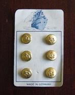 6 Koper kleurige knoopjes met anker, Antiek en Kunst, Curiosa en Brocante, Ophalen of Verzenden