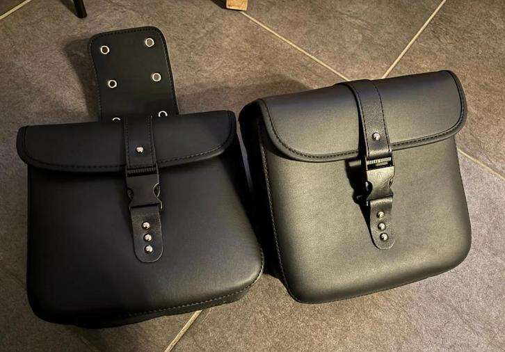 2 Zwarte Motor Zadeltassen / Zadel Tas Opbergtas Zijkoffer, Motoren, Accessoires | Koffers en Tassen, Nieuw, Verzenden