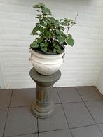 Zuil met metalen bloempot, Huis en Inrichting, Woonaccessoires | Zuilen en Pilaren, Ophalen, Zo goed als nieuw