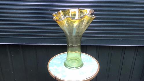 Zeer grote oude glazen vaas uit jaren vijftig/zestig, Antiek en Kunst, Antiek | Glas en Kristal, Ophalen of Verzenden
