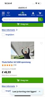 Thule Tension Rafter G2 Spanstang luifel, Caravans en Kamperen, Ophalen of Verzenden, Nieuw