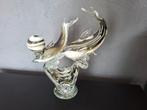 handgemaakt glazen dolfijn beeld met 2 dolfijnen met bal, Verzamelen, Ophalen of Verzenden, Zo goed als nieuw, Dier