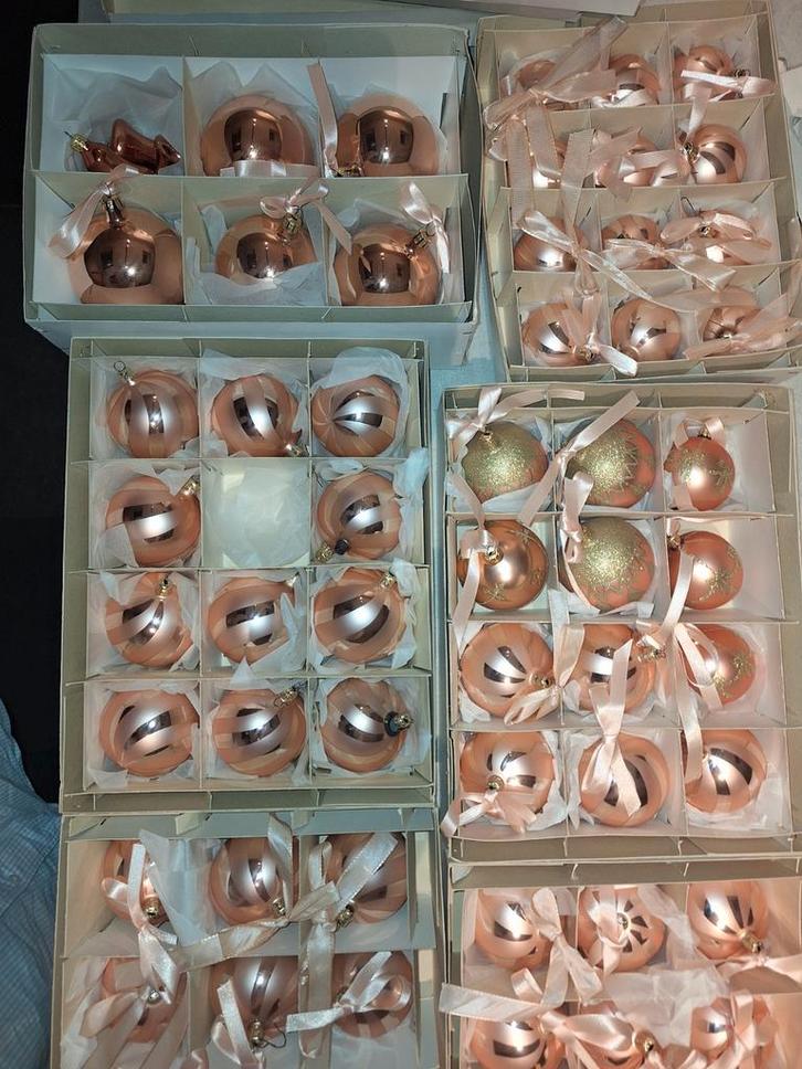 Vintage Glazen Kerstballen Set - 138 delig, Diversen, Kerst, Gebruikt, Verzenden