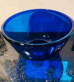 Vintage kobalt blauwe Franse schaal, Antiek en Kunst, Antiek | Glas en Kristal, Ophalen of Verzenden