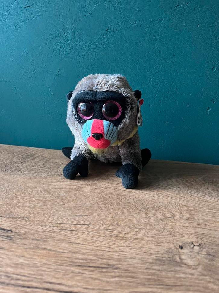 TY Beanie Boo knuffel aap – Safari (met kaartje, zgan), Kinderen en Baby's, Speelgoed | Knuffels en Pluche, Zo goed als nieuw