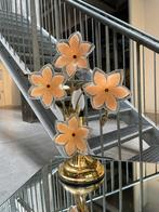 Vintage lamp jaren hollywood regency plastic bloemen, Huis en Inrichting, Lampen | Tafellampen, ., Zo goed als nieuw, ., Minder dan 50 cm