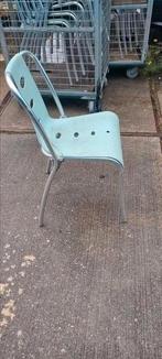 Stapelstoel 31 stuks aluminium onderstel, Huis en Inrichting, Stoelen, Ophalen, Kunststof, Gebruikt, Blauw