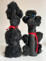 2 Vintage Flessencovers Zwarte Poedels Fluffy Jaren 60, Ophalen of Verzenden, Huis en Inrichting