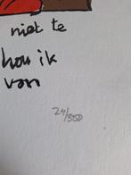 Genummerde zeefdruk Herman Brood "Een botje voor de hond", Antiek en Kunst, Ophalen of Verzenden