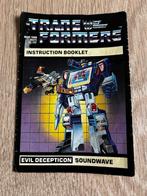 transformers G1: Soundwave US instruction book pre-rub 1984, G1, Ophalen of Verzenden, Gebruikt, Decepticons