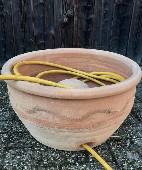 6* Griekse keramische terracotta unieke slanghouderpot handm, Tuin en Terras, Bloempotten, Nieuw, Terracotta, Tuin, 25 tot 40 cm