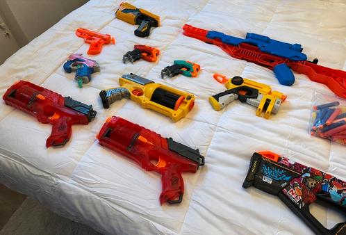 11x diverse Nerf / XShot geweren / pistolen + accessoires, Kinderen en Baby's, Speelgoed | Buiten | Actiespeelgoed, Zo goed als nieuw