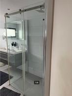 Douchecabine met schuifdeur chroom 120x90, Huis en Inrichting, Ophalen, Gebruikt, Met douche