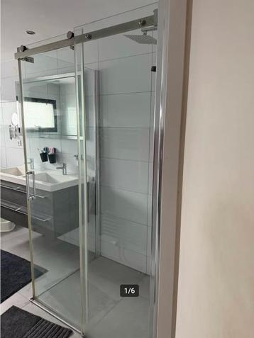 Douchecabine met schuifdeur chroom 120x90 beschikbaar voor biedingen