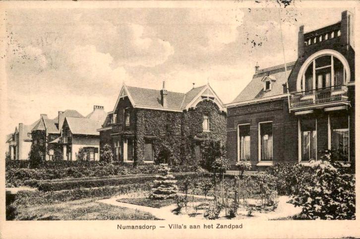 Numansdorp - Villa's aan het Zandpad, Verzamelen, Ansichtkaarten | Nederland, Gelopen, Zuid-Holland, 1920 tot 1940, Ophalen of Verzenden