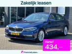 BMW 5-serie 520d High Executive/1STE EIG/NAVI/CAMERA/LEDER/N, Auto's, Automaat, Achterwielaandrijving, Blauw, Bedrijf