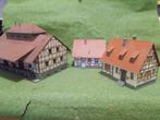 3 heel mooi gelijmde Faller vakwerk huisjes. Verzenden kan, Gelijkstroom of Wisselstroom, Brug, Tunnel of Gebouw, Zo goed als nieuw