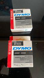 2x dymo cassette 19mm 2000 5500 wit zwart, Ophalen of Verzenden, Nieuw