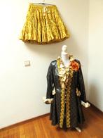 CARNAVAL brokaat jas en rokje zwart geel maat XL, Carnaval, Maat 42/44 (L), Ophalen of Verzenden, Zo goed als nieuw