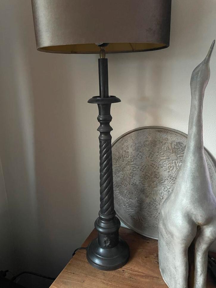 Mooie lampenvoet zonder kap, Huis en Inrichting, Lampen | Tafellampen, Gebruikt, 50 tot 75 cm, Metaal, Ophalen of Verzenden