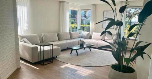 Passe partout hoekbank beige zand zgan, Huis en Inrichting, Banken | Complete zithoeken, Zo goed als nieuw, Ophalen