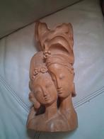 Houten Beeld van Twee Vrouwen, Ophalen of Verzenden, Zo goed als nieuw