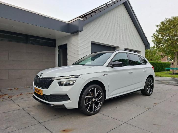 Skoda Kamiq 1.5 TSI 150pk Dsg-7 Monte Carlo Moon White met., Auto's, Skoda, Particulier, Kamiq, ABS, Achteruitrijcamera, Adaptive Cruise Control