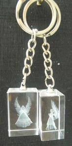 Engel Sleutelhanger met 3D Engel krasvast kristal - NIEUW, Ophalen of Verzenden, Nieuw