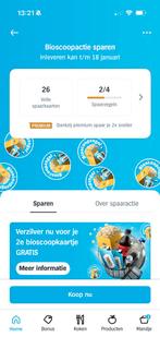 AH bioscoop zegels, Tickets en Kaartjes, Eén persoon, Kortingsbon