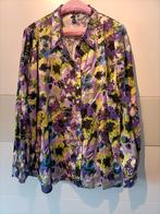 Blouse fleurige bloemen 50/52, Kleding | Dames, Grote Maten, Ophalen of Verzenden, Zo goed als nieuw, Paars, Blouse of Tuniek