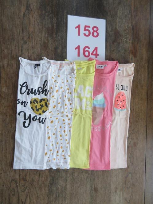3 Zomerse shirts in maat 158-164, Kinderen en Baby's, Kinderkleding | Maat 158, Zo goed als nieuw, Meisje, Shirt of Longsleeve