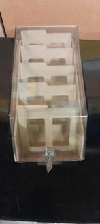 Vintage retro Floppy diskette bak Houder met Slot computer, Ophalen, Gebruikt