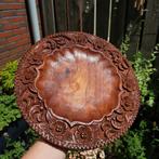 Handgesneden houten blad, Ophalen of Verzenden, Zo goed als nieuw, Rond, Hout