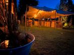 Stretchtent te huur (zelf opzetten) zandkleur 10-6, Tuin en Terras, Partytenten, Ophalen, Gebruikt, Opvouwbaar, Overige typen