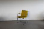 2x Leolux Spring Eetkamer Stoel Orchid Okergeel Leer -Chroom, Niet ingevuld, Overige kleuren, Niet ingevuld, Ophalen of Verzenden