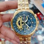 Gouden Casio Edifice Polshorloge, Staal, Polshorloge, Ophalen of Verzenden, Zo goed als nieuw