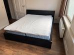 Ikea Malm 2-persoonsbed met matrassen, Ophalen, Zwart, Tweepersoons, Zo goed als nieuw