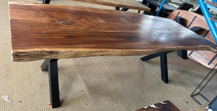 Boomstamtafel Live Edge, Huis en Inrichting, Tafels | Eettafels, Zo goed als nieuw, 50 tot 100 cm, 200 cm of meer, Vijf personen of meer