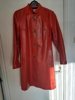 Rode leren bogard jas 38, Ophalen of Verzenden, Zo goed als nieuw, Maat 38/40 (M), Rood
