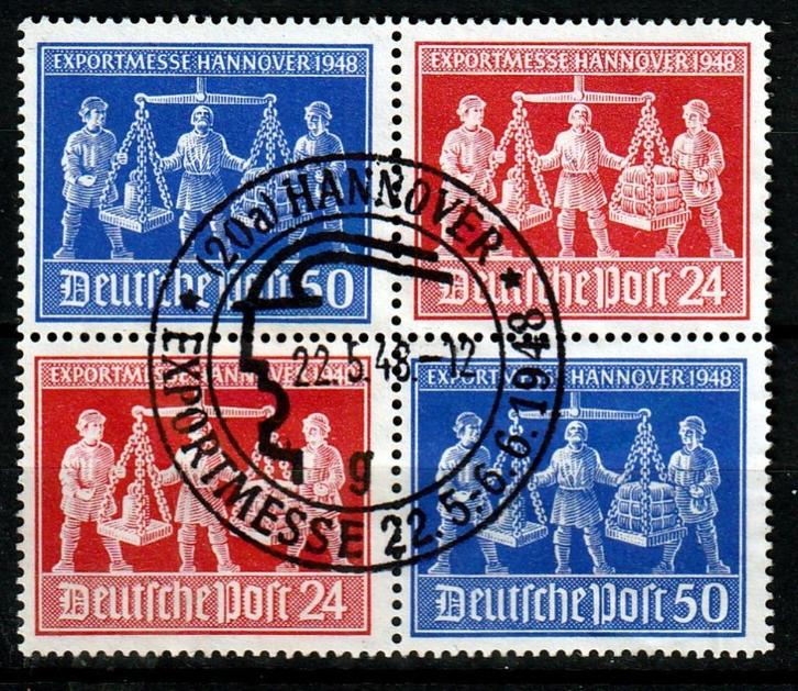 Alliierte Besetsung Viererblock VZd1, Postzegels en Munten, Postzegels | Europa | Zwitserland, Gestempeld, Verzenden