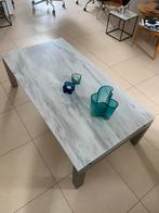 Salon tafel marmer op rvs onderstel, Huis en Inrichting, Ophalen, Overige materialen, 100 tot 150 cm, 50 tot 100 cm
