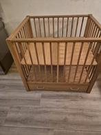 Massief licht eiken box, Ophalen, Zo goed als nieuw, Vierkant, In hoogte verstelbaar