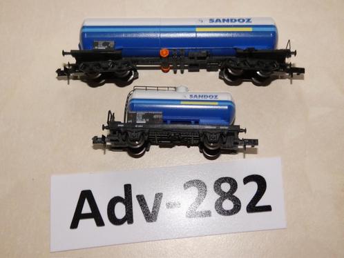 Adv-282 N Spoor Sandip Ketelwagons set 70001 van Arnhold, Hobby en Vrije tijd, Modeltreinen | N-Spoor, Zo goed als nieuw, Wagon