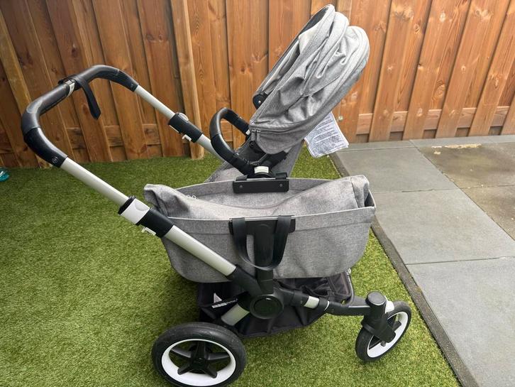 Bugaboo Donkey 3 Duo Grey Melange incl. Regenhoes, Kinderen en Baby's, Kinderwagens en Combinaties, Gebruikt, Kinderwagen, Bugaboo